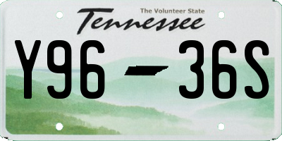 TN license plate Y9636S