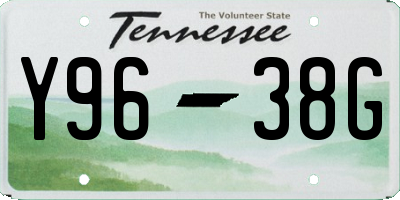 TN license plate Y9638G