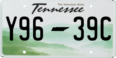 TN license plate Y9639C