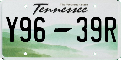TN license plate Y9639R