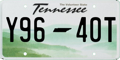 TN license plate Y9640T