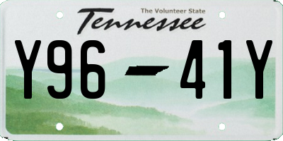 TN license plate Y9641Y