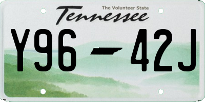 TN license plate Y9642J