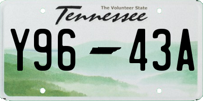TN license plate Y9643A