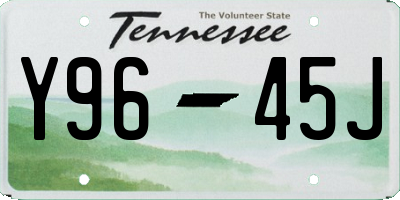 TN license plate Y9645J