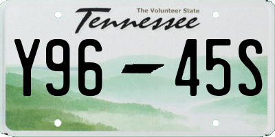 TN license plate Y9645S