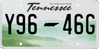 TN license plate Y9646G