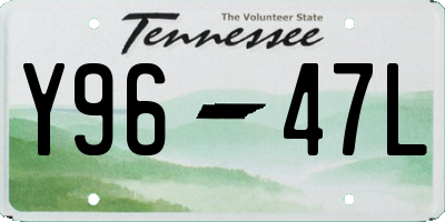TN license plate Y9647L