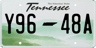 TN license plate Y9648A