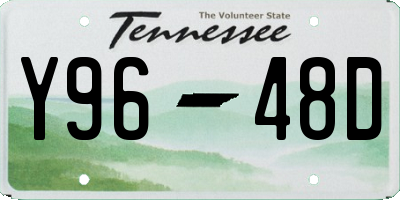 TN license plate Y9648D