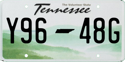 TN license plate Y9648G