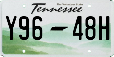 TN license plate Y9648H