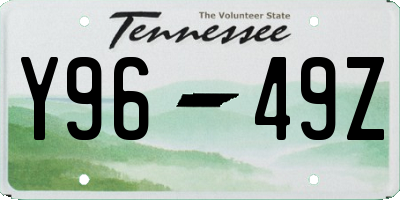 TN license plate Y9649Z