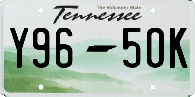 TN license plate Y9650K