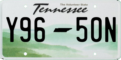 TN license plate Y9650N