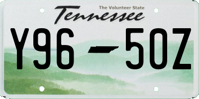 TN license plate Y9650Z