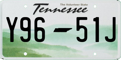 TN license plate Y9651J