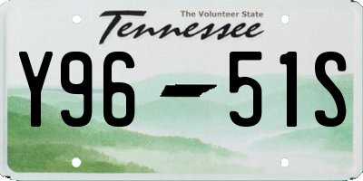 TN license plate Y9651S