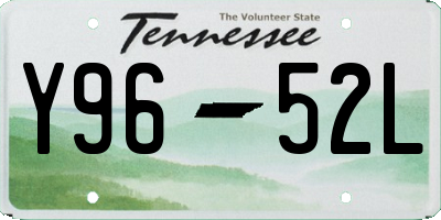 TN license plate Y9652L