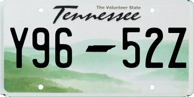 TN license plate Y9652Z