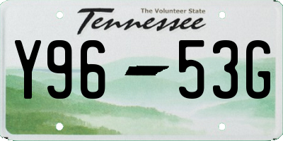 TN license plate Y9653G