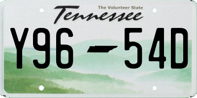 TN license plate Y9654D