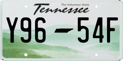 TN license plate Y9654F