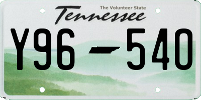 TN license plate Y9654O