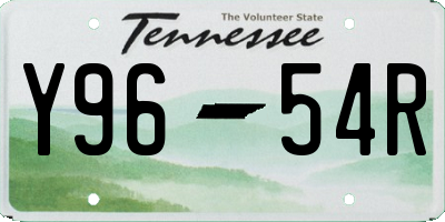TN license plate Y9654R