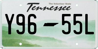 TN license plate Y9655L