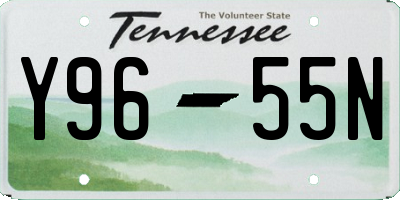 TN license plate Y9655N