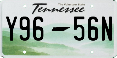 TN license plate Y9656N