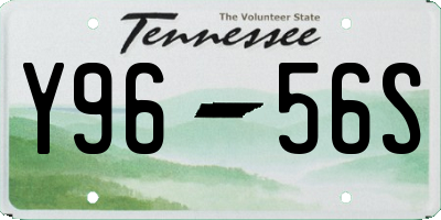 TN license plate Y9656S