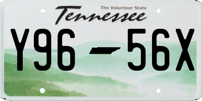 TN license plate Y9656X