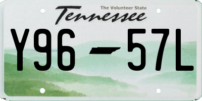 TN license plate Y9657L