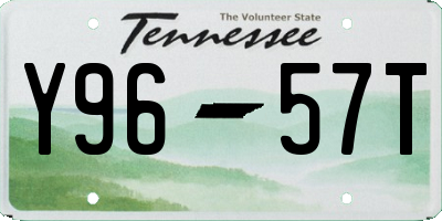 TN license plate Y9657T