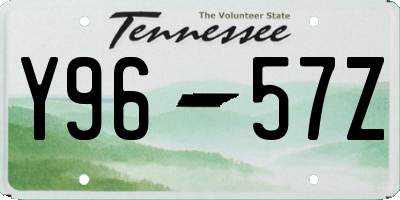 TN license plate Y9657Z