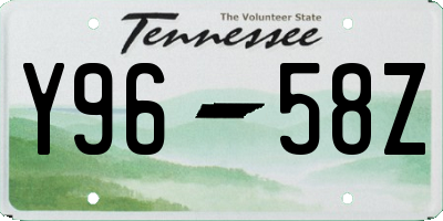 TN license plate Y9658Z