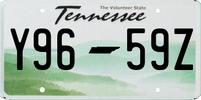 TN license plate Y9659Z