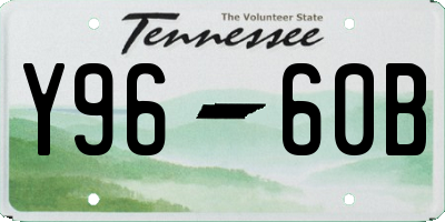 TN license plate Y9660B