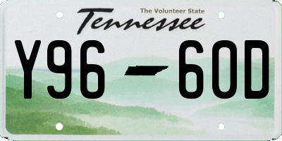 TN license plate Y9660D