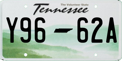 TN license plate Y9662A