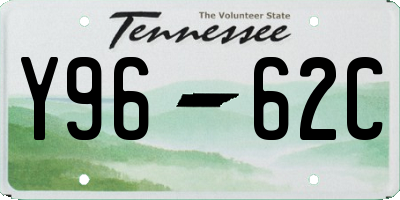 TN license plate Y9662C