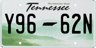 TN license plate Y9662N