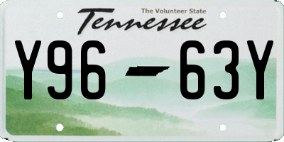 TN license plate Y9663Y