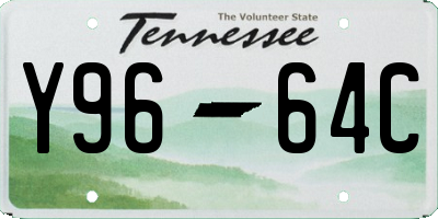 TN license plate Y9664C