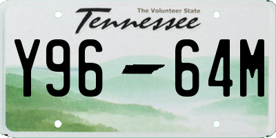 TN license plate Y9664M
