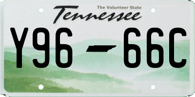 TN license plate Y9666C