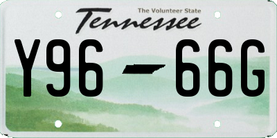 TN license plate Y9666G