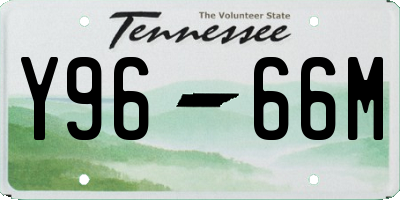 TN license plate Y9666M